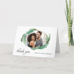 Merci Feuille de banane tropicale avec photo