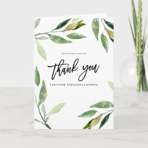 Merci Feuille de Bohême Carte photo