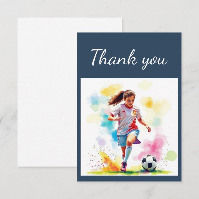 Merci Filles Joueur de football Coach, Sport de je (Devant / Derrière)