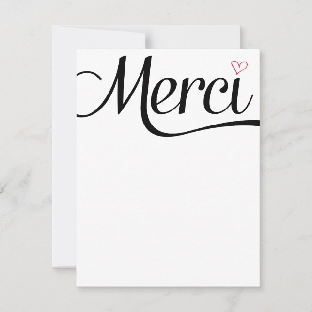 Merci Flat Vielen Dank Anmerkungen Dankeskarte (Vorderseite)