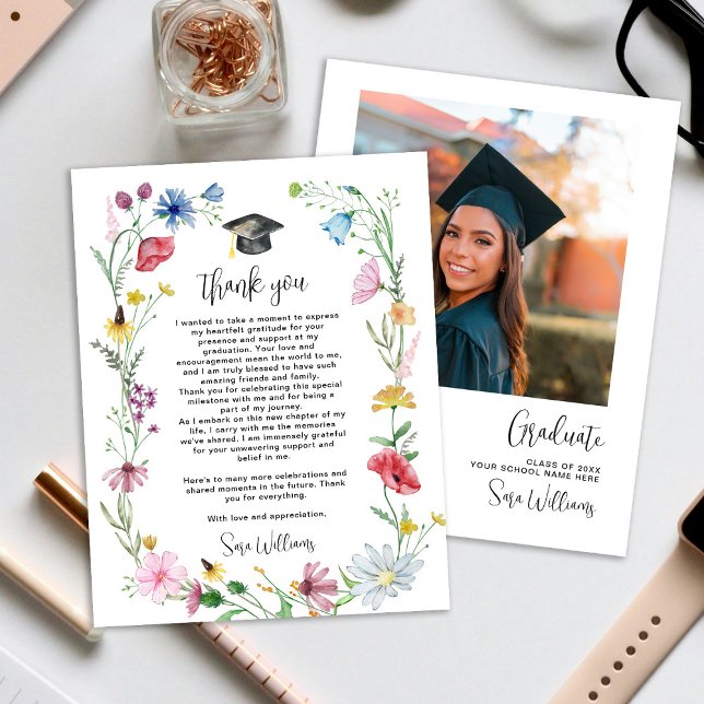 Merci fleur sauvage de la graduation photo (Créateur téléchargé)