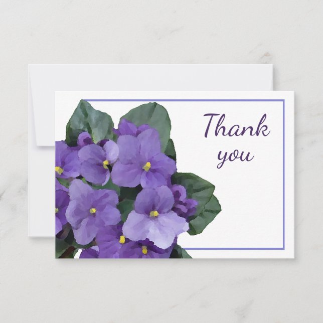 Merci Fleurs Jardin Violet Africain Art Floral (Devant)
