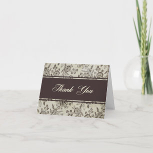 Merci floral antique vintage personnalisé