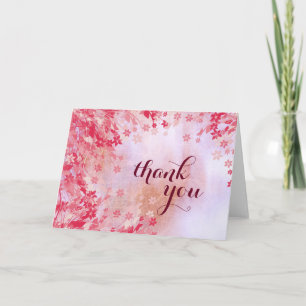 Merci Floral Aquarelle Vintage Mariage