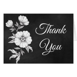 Merci Floral Chalkboard Mariage Fleur Vintage