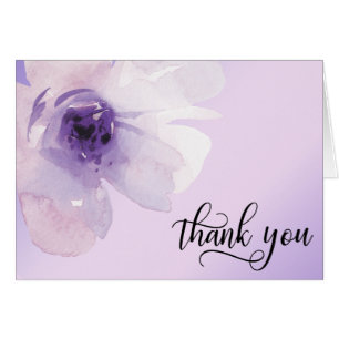 Merci floral d'aquarelle lilas pourpre de lavande