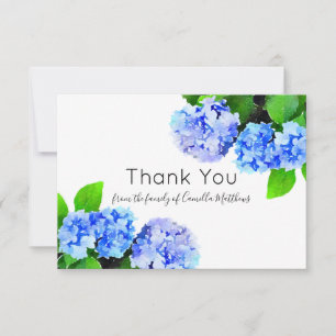 Merci floral de perte d'hortensias d'aquarelle