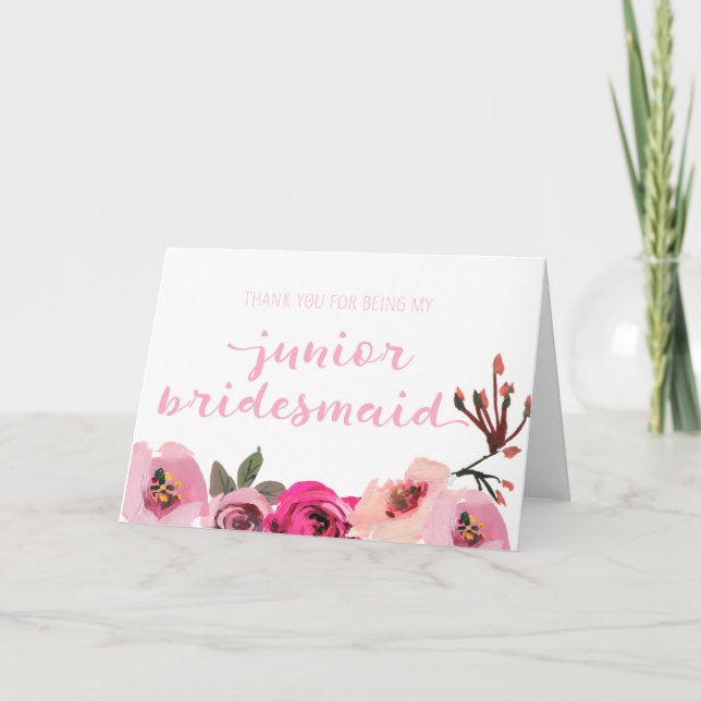 Merci Floral Pour Être Ma Jeune Femme D'Accueil (Devant)
