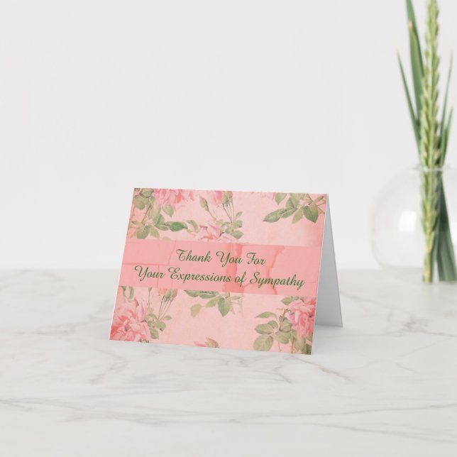 Merci Floral pour votre carte de Sympathie (Devant)