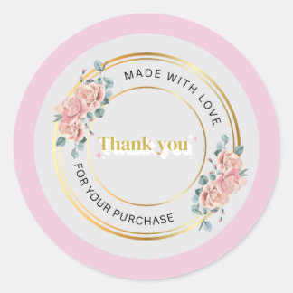 Merci floral pour votre cycle d'achat - Sticker