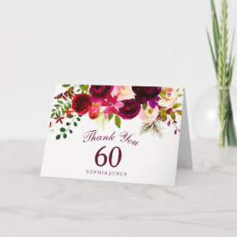Merci floral rouge d'anniversaire de Bourgogne