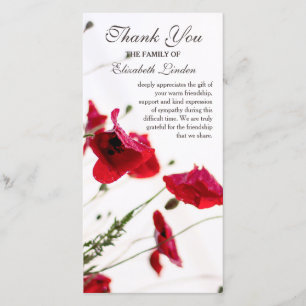 Merci floral rouge de sympathie des pavots  