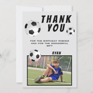 Merci Football Anniversaire Carte photo