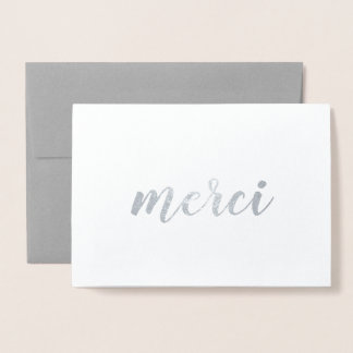 Merci Französisch Vielen Dank Brushstroke Script S Folienkarte