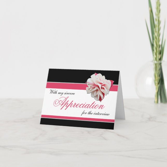 Merci fuchsia d'entrevue de noir de rose de fleur (Devant)