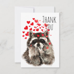 Merci Fun Raccoon souffler Baisers Humour animal