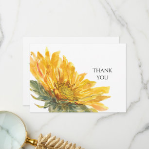 Merci funéraire de tournesol coloré simple