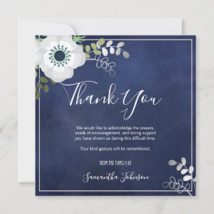 Merci funéraire Elégant Anémonique Floral Une phot