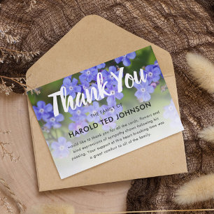 Merci funéraire Mémorial bleu Forget-Me-Not