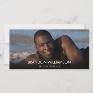 Merci funéraire photo-keepsaké