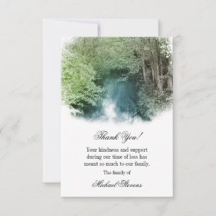 Merci Funeral Card - Country Stream