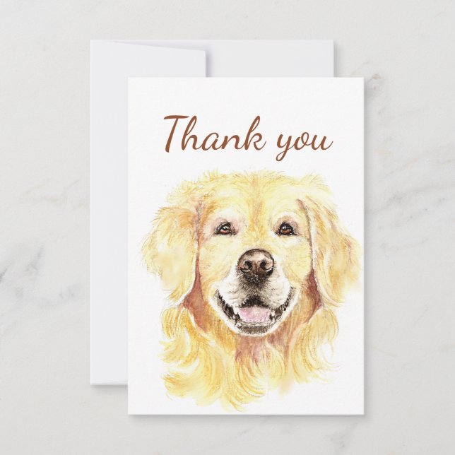 Merci Golden Retriever Chien Animal Blank à l'inté (Devant)