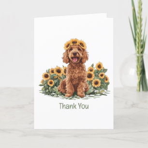 Merci Goldendoodle Chien Tournesol Couronne