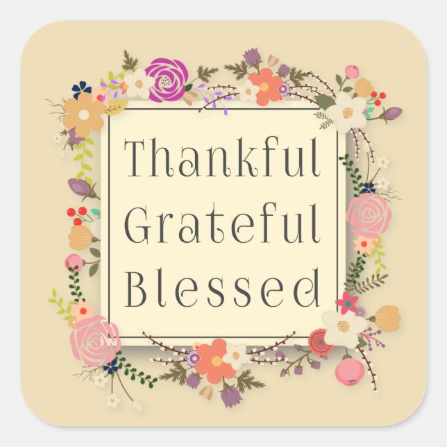 Merci gracieux Merci Merci Sticker Thanksgiving (Devant)