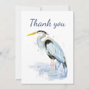 Merci Grand Héron Bleu Oiseau Nature Art