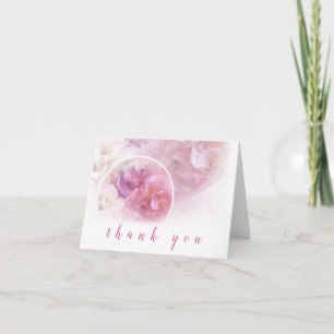 Merci Hand Script Elegant Roses d'aquarelle