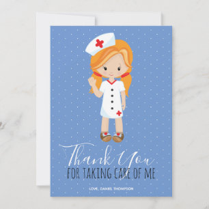 Merci Infirmière Rousse à Points Blancs