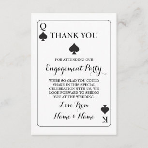 Merci Jouer aux cartes King Queen Ace of Spades