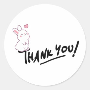 Merci Kawaii Bunny Sticker, Étiquette cadeau