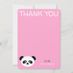 Merci Kawaii Ours Panda Rose Personnalisé