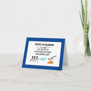 "Merci les Anciens !" Carte de remerciements pliée