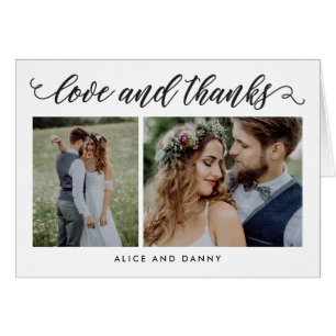 Merci Love Carte de remerciements Mariage
