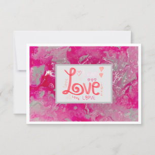 Merci Love Carte pour notes 3,5 pouces x 5 pouces 