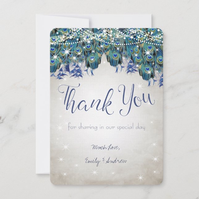 Merci Luxe Peacock Navy Aqua Silver Mariage (Devant)