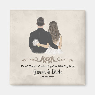 Merci Magnet Faveurs de mariage personnalisées