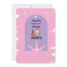 Merci, maman et papa - Carte de la Journée mondial