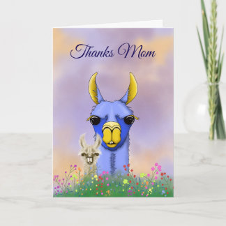 Merci Maman lama carte de la fête des mères