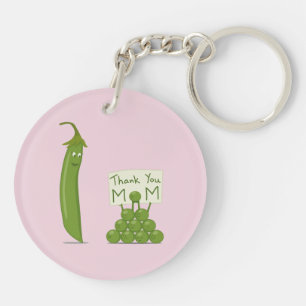 Merci Maman Message avec Cosse de Pois et Pois