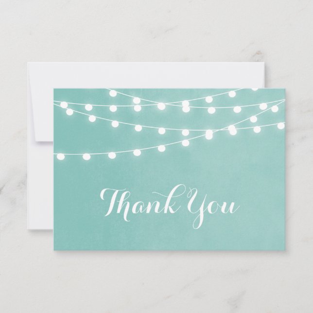 Merci Mariage Aqua String Lights (Devant)