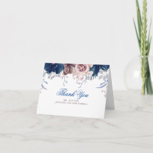 Merci Mariage bleu marine et mauve