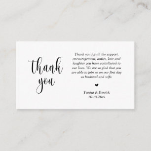 Merci mariage, Carte de boîtier de script moderne