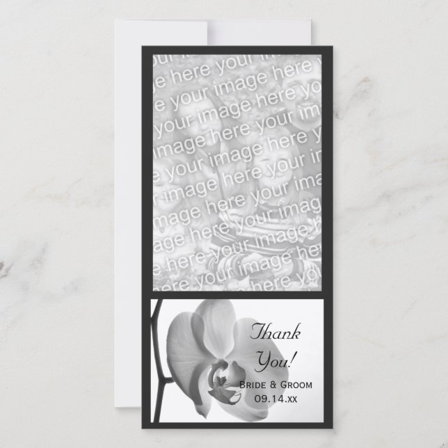 Merci Mariage  Carte photo de  blanc (Devant)