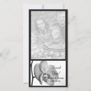 Merci Mariage Carte photo de blanc