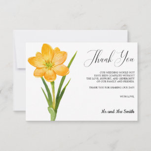 Merci Mariage de crocus Jaune Fleur tendance