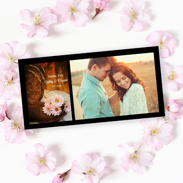 Merci Mariage de marguerites roses et bottes de co (Créateur téléchargé)