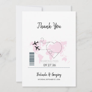 Merci Mariage du Pass d'embarquement de destinatio